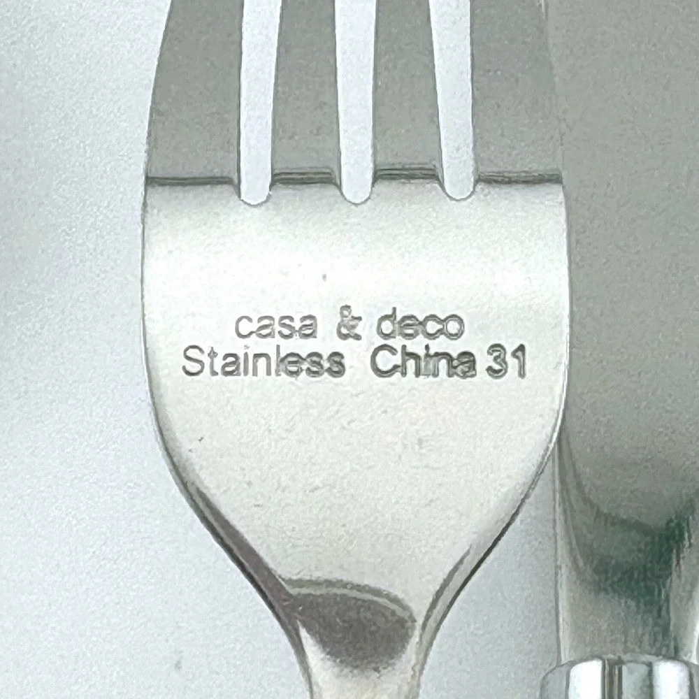 Casa & Deco 70 pc Stainless Flatware Set Multi Color Resin Ball End Handles
